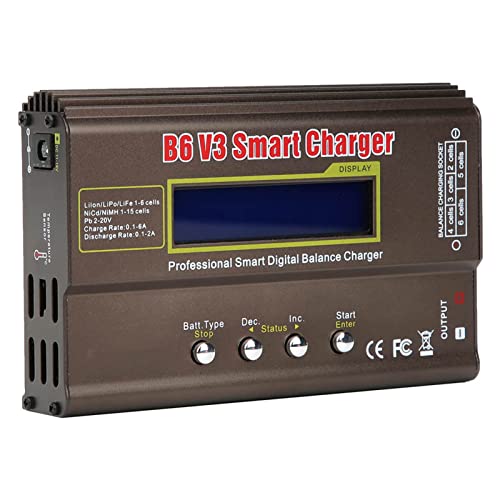 B6V3 80W Model Airplane Smart Digital Balance Battery Charger DC11.0‑18.0 V Professional Accessories for Use