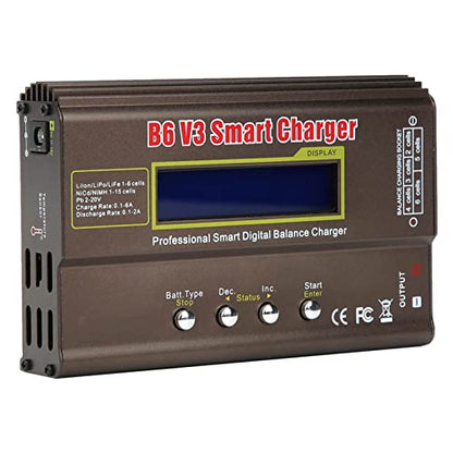 B6V3 80W Model Airplane Smart Digital Balance Battery Charger DC11.0‑18.0 V Professional Accessories for Use