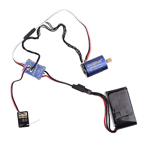 HobbyPark High Torque Brushless Motor and ESC Combo for TRX4M 1/18 RC Crawler Car Micro 2030 Sensored 3500KV Upgrades w/11T Pinion