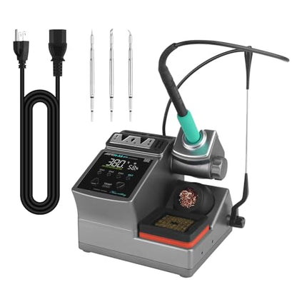 A9PRO Soldering Station 120W Handle Control Temperature 212°F-842°F Solder Station Soldering Iron with C210 Handle and 3 Soldering Tips