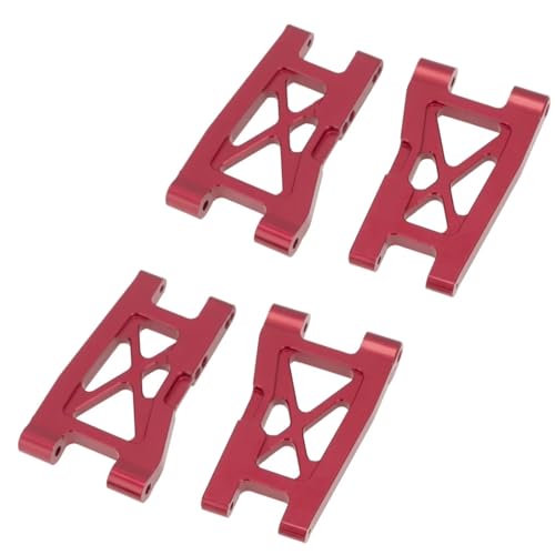 RC Models Components for Traxxas for LaTrax for Teton 1/18 4pcs Metal Front and Rear Suspension Arm Set RC Car Upgrade Parts Repair Modified(Red) - color: Red