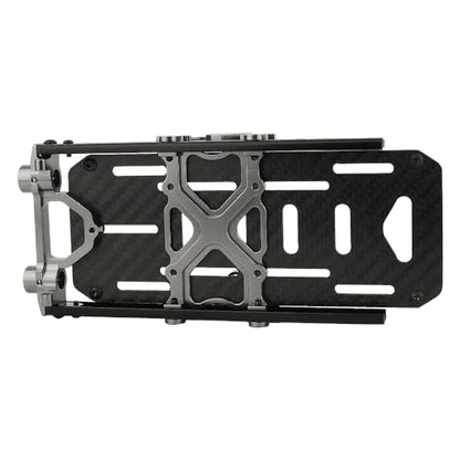 Metal Chassis Frame Kit Extended Rails with Shock Towers Battery Mount Bumper Mount Chassis Brace 4x4 Upgrade to SCX10 6x6 for 1/10 RC Crawler Axial SCX10 Modified Part (Titanium) - color: Titanium