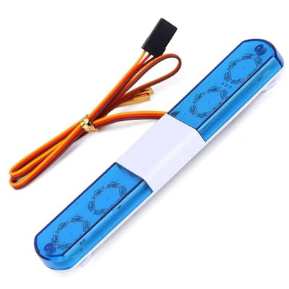1/10 RC Car Simulation Police Lights Multi-Function Flash LED Lamp Nine Flashing Light Modes for 1/8 Crawler Off Road Rally Truck Cars HSP Traxxas Tamiya RC4WD Axial Arrma (Blue 145mm) - color: Blue 145mm