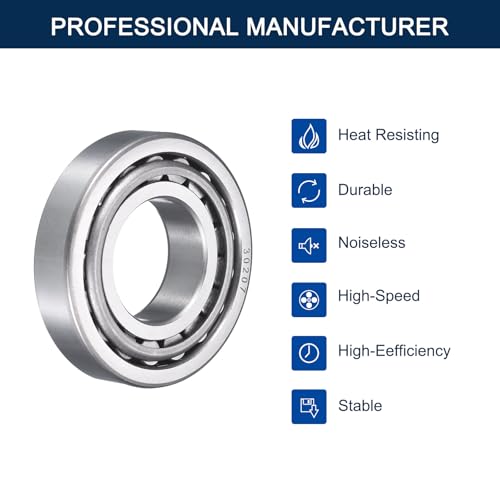 2 Pack 30207 Tapered Roller Bearing Cone and Cup Set | 35mm Bore 72mm OD 18.5mm Cup Width, Chrome Steel Wheel Bearings, ABEC-3 - size: 30207