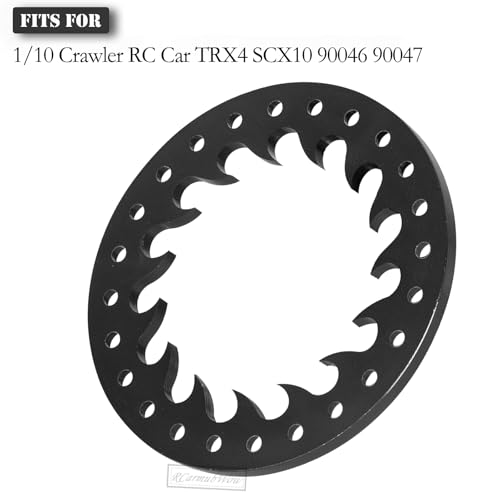 RC Metal 1.9 Beadlock Wheels Replacement Ring for 1/10 Crawler RC Car TRX4 SCX10 90046 90047,Alloy 1.9" Beadlock Rims Replacement Ring,4pcs,Black - color: Black(4pcs)