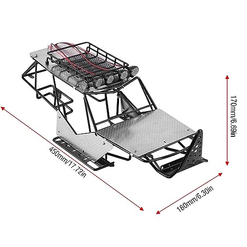 Metal Chassis Frame Body Shell Kit for Axial Wraith AX90018 90020, 1/10 Scale RC Crawler Car Upgrade Accessory