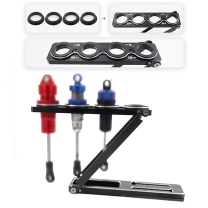 Aluminum RC Car Shock Stand Shock Absorber Rack Holder for 1/8 1/10 RC Car | Multi-Function RC Part Articulation Shock Stand,Compatible with 1/10 on-Road/Off-Road 1/8 on-Road/GT,CNC Machined