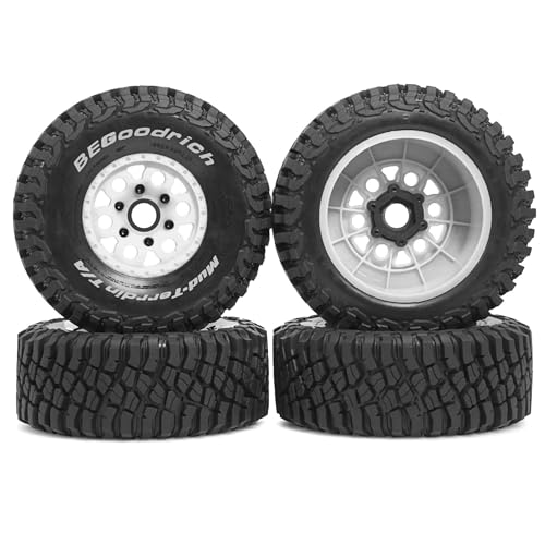1/8 1/10 RC Short Course Truck Tires 4.96" OD Monster Truck Tires 12/14/17mm Hex Fit for 1/8 Mojave 4S ARRMA Typhon ARRMA SENTON 4X4 V3 1/10 Losi Baja Rey