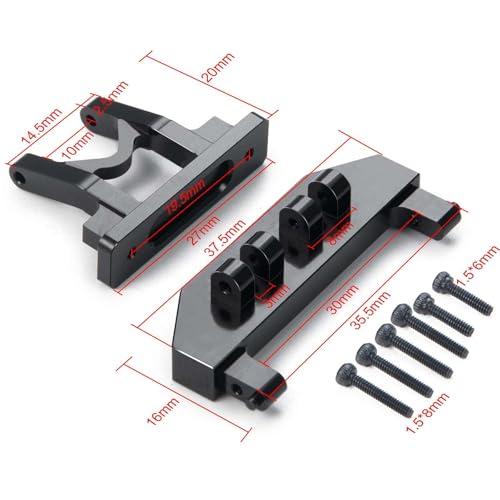 Metal Rear Body Shell Mount, Compatible with Axial SCX24 | CNC precision engineering, magnetic body mount design, for 1/24 SCX24 AXI90081 RC crawler