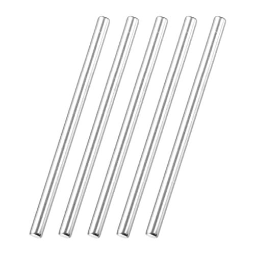MECCANIXITY 60 Pack Dowel Pin Wheel, 2x17mm Steel Hex Wheel Hub Nut Pin Replacement for DIY RC Car Truck Boat Helicopter Model Part, Silver - size: 2x17mm