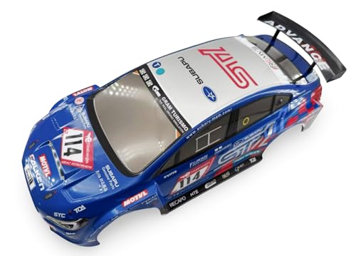 1/10 Scale RC Drift Racing Touring On Road Car Painted Body Shell, Spoiler Included, Pre-Cut, 258mm Wheelbase (Subaru STI Style) - color: Subaru Sti Style