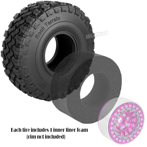 RC 1.9In Soft Rubber Wheel Tires for 1/10 RC Crawler Car SCX10 SCX10 II 90046 SCX10 III AXI03007 SCX10 Pro TRX4 TRX6 D90 Gen7/8 VS4-10 MST CFX,BRCatWPark 4Pcs Soft Rubber Wheel Tires-(F) - style: 4Pcs 1.9 Rubber Wheel - (F)
