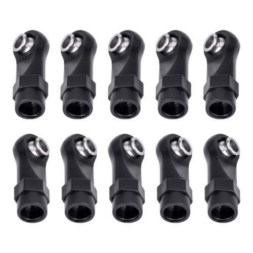 20Pcs RC Linkage Rod Ends,M3 Ball Joint Head Set for Traxxas TRX-4 Axial SCX10 HSP 90046 90047 1/10 RC Crawlers Car Upgrade Parts (20pcs Straight) - style: 20pcs Straight