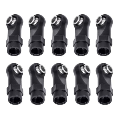 20Pcs RC Linkage Rod Ends,M3 Ball Joint Head Set for Traxxas TRX-4 Axial SCX10 HSP 90046 90047 1/10 RC Crawlers Car Upgrade Parts (20pcs Straight) - style: 20pcs Straight