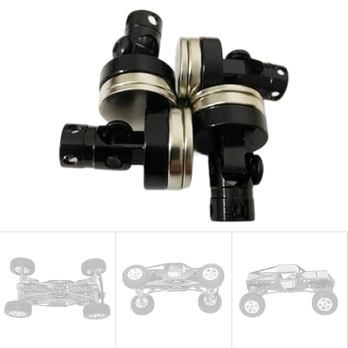 4 Pieces RC Body Post Metal Mount Column Shell Mount Model Car Accessory Vehicle Body Post Upgrade Suitable for RC Car Hobbies Repair, Black - color: Black