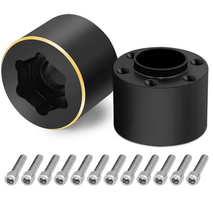 4Pcs RC Brass Weights 12mm Hex Hub Extended Wheel Hub Widen Adapters for 1.9inch Beadlock Wheels Rims Widen Adapter Axial SCX10 90046 TRX4 Wraith Gen7 Gen8 D90 CC01 1/10 RC Crawler (15mm) - color: 15mm