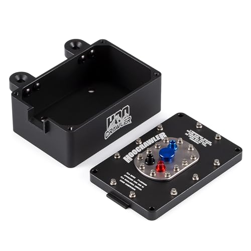 Aluminum Alloy 1:10 Scale RC Fuel Cell Receiver Box, Black | For RC4WD TF2, For SCX10 Pro, For VS4-10, 1/8 1/10 RC Crawler Upgrade - color: Black