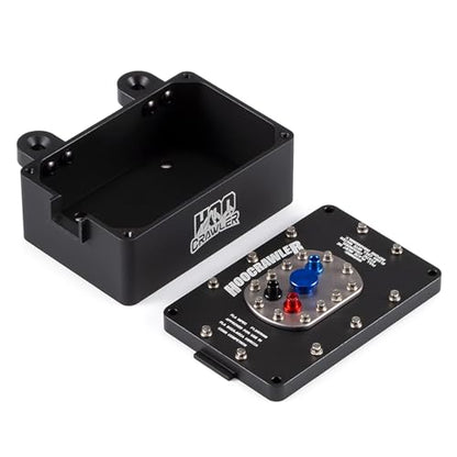 Aluminum Alloy 1:10 Scale RC Fuel Cell Receiver Box, Black | For RC4WD TF2, For SCX10 Pro, For VS4-10, 1/8 1/10 RC Crawler Upgrade - color: Black