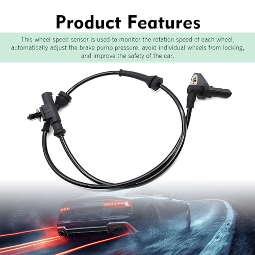 1 PC Rear Left/Right ABS Wheel Speed Sensor, OEM 3630050U2010 Anti-lock Brake Sensor Direct Replacement, High Temperature Resistant Durable Design, Compatible with Heyue Models (Black)