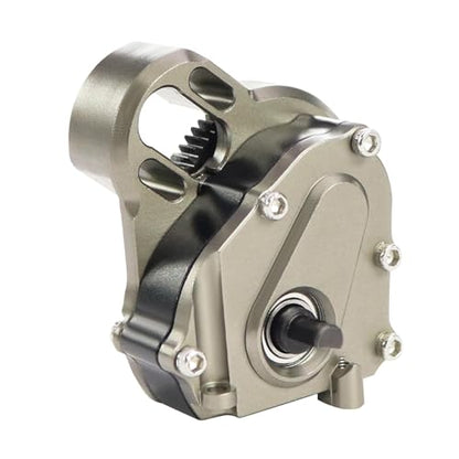Aluminium 21% Overdriven Billet Transmission Gearbox for 1/24 RC Crawler Axial SCX24 Deadbolt C10 JLU Gladiator Bronco Upgrades (Titanium) - color: Titanium