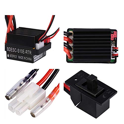 Jectse ESC Brushed 320A, Professional Electronic Speed Controller Two Way,RC Accessory Suitable for RC Cars Model and Ship Boats Multifunction Servo Tester