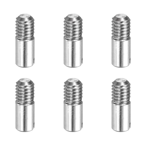 MECCANIXITY 6 Pcs M3 x 8mm Slotted Cylindrical Pins, 304 Stainless Steel Dowel External Thread Locating Parallel Pins Shelf Support Peg Pin for Furniture Installation, DIY Project - size: M3 x 8mm