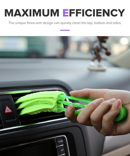 Car Window Cleaner,Car Accessories Vent Cleaner Duster Tool,Automotive Cleaning Brushes and Dusters,Automotive Interior Dusting,Suitable for Cleaning Auto Air Conditioners,Windows,etc