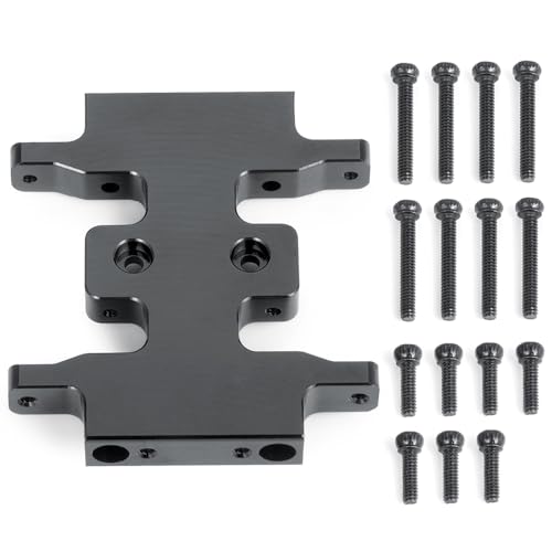 1/24 Skid Plate Transmission Mount for 1/24 RC Crawler Axial SCX24 All Series (Black)
