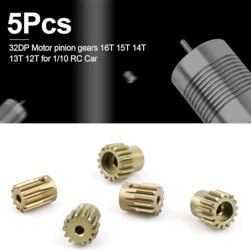 Aluminum Alloy 32P 0.8M Pitch Pinion Gear Set Fit for 1/10 RC Car Truck Motors - size: 12T-16T