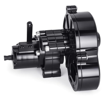 Complete Transmission Cutoff Gearbox with Dig Gear for SCX10 AX10 Wraith | CNC machined Aluminum alloy housing.Direct fit for 1/10 RC Axial SCX10.Upgrade stock gearbox for smoother crawl. - color: Black