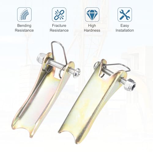 uxcell 1T Hook Safety Latch Kit, 2 Pack Thickened Metal Clevis Slip Hook Replacement Latch for Towing Receiver Hitch Truck Trailer, Color Steel (1.6 Inch / 40mm Length, 0.8mm Thinkness) - size: 1T, 1.6" / 40mm