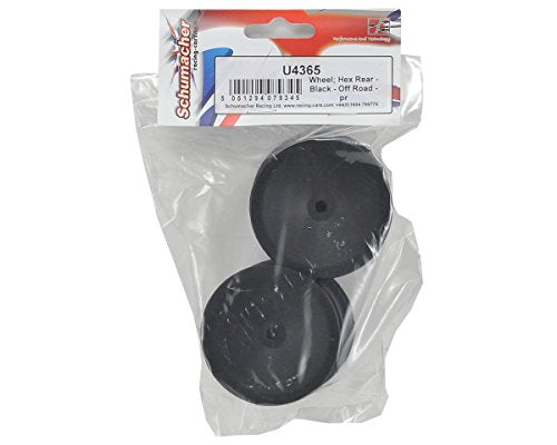 Schumacher Racing 12mm 1/10 Buggy Rear Hex Wheel (Black) (2)