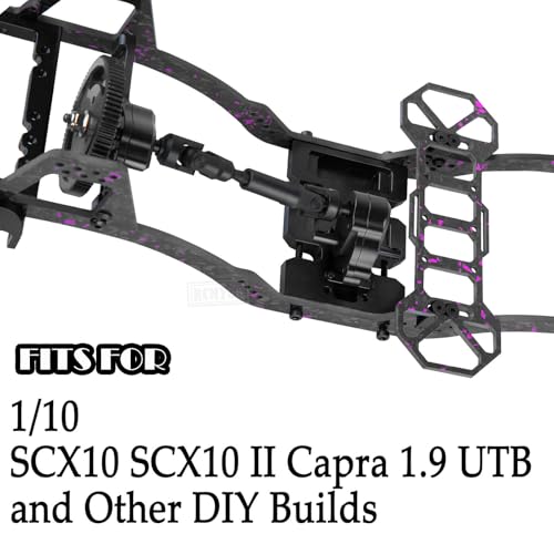 RC Carbon Fiber Upgardes Parts LCG Chassis Kit for 1/10 SCX10 SCX10 II Capra 1.9 UTB and Other DIY Builds RC Crawler,Front Mounted Transmission LCG Chassis Kit,Colour - color: Colour（for 1/10)