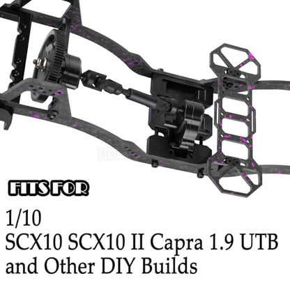 RC Carbon Fiber Upgardes Parts LCG Chassis Kit for 1/10 SCX10 SCX10 II Capra 1.9 UTB and Other DIY Builds RC Crawler,Front Mounted Transmission LCG Chassis Kit,Colour - color: Colour（for 1/10)