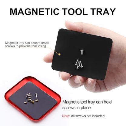 RC Tool Kit 12PCS Hex Screwdriver Nut Driver Set | Short Handle RC Tools with Hex, Phillips, Flat Drivers & Pliers for 1/18 1/24 RC Crawler, SCX24, TRX4M, Axial, Traxxas - color: Red