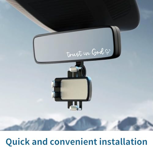3 Pcs Love Cross Rearview Mirror Window Sticker,Tension Resistant Rear Windshield Body Decorative Sticker,Waterproof Self-Adhesive Decoration,Fits for Most Cars Trucks Suvs (White)