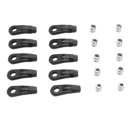 10PCS M4 Plastic Tie Rod End Ball Joint RC Link Rod Ends, Adjustable Depth Installation for Axial SCX10 I II III