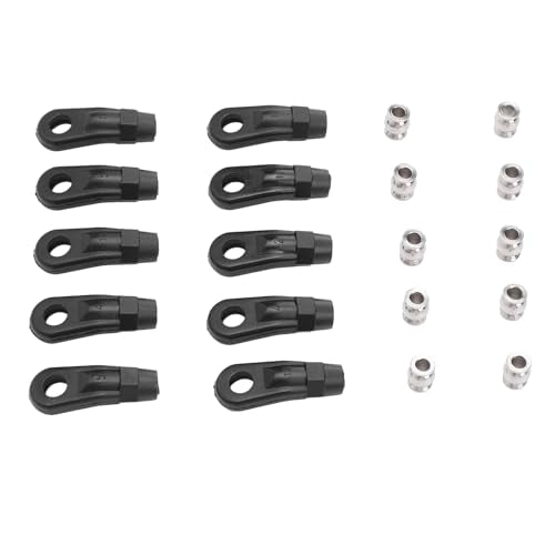 10PCS M4 Plastic Tie Rod End Ball Joint RC Link Rod Ends, Adjustable Depth Installation for Axial SCX10 I II III