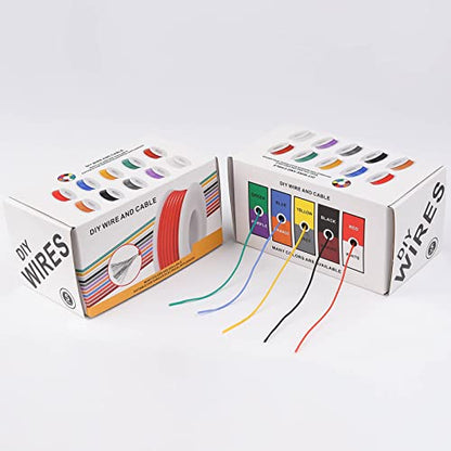 30 AWG Stranded Electrical Wire 30 Gauge Tinned Copper Wires Flexible Silicone Electric Hook Up Wire Kit OD:1.1mm, 5 Colors 32.8ft/10m Each, DIY/Automotive/Home/Power Wiring Kit - size: 5 Colors each 32.8Ft, style: 30AWG-Stranded