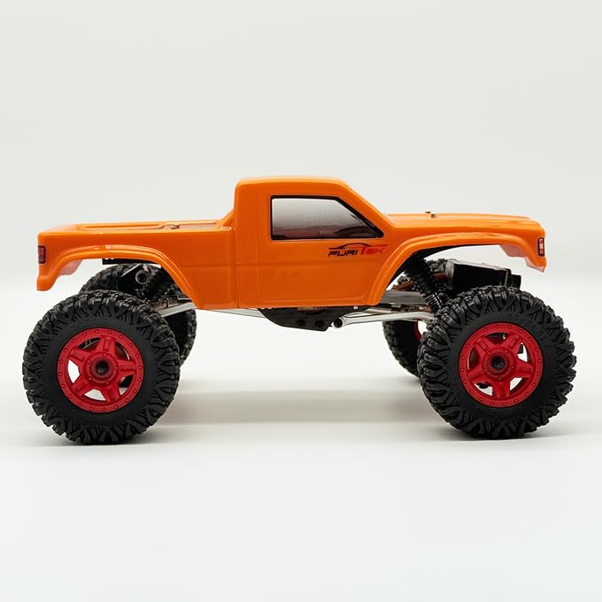 furitek Terra COMP – 1/18 RTR Crawler - Remote Control Car, RC Rock Crawler 1/18 Scale w Carbon Fiber Chassis n 2-in-1 Outrunner Brushless System for Adults, RC Hobbyists (Orange (w Digiboard)) - color: Orange (W Digiboard)