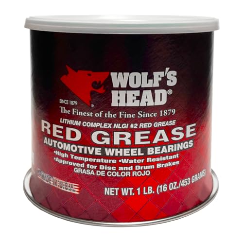 Wolf's Head Red Grease NLGI #2 (836-88306-93) 1 Pound Tub, Pack of 12 | Made in USA - size: 1 Pound Tub (Pack of 12)
