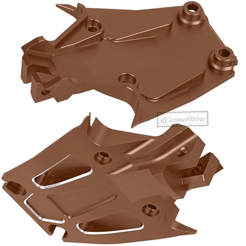 RC Alloy Chassis Brace Mounts & Motor Mount & Motor Plate Upgrades Part for 1/10 Jato 4X4 Brushless,Jato 4X4 VXL,Replace #9025,#7460A,#7490,Bronze - color: Bronze(1set)