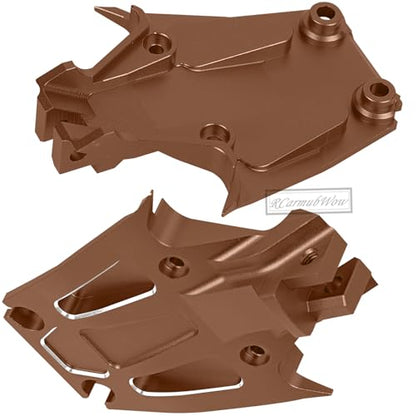 RC Alloy Chassis Brace Mounts & Motor Mount & Motor Plate Upgrades Part for 1/10 Jato 4X4 Brushless,Jato 4X4 VXL,Replace #9025,#7460A,#7490,Bronze - color: Bronze(1set)