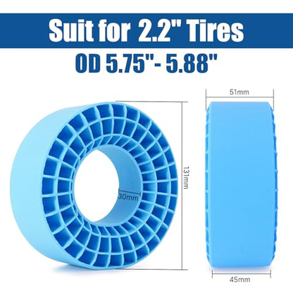 INJORA 4PCS Silicone Rubber Insert for 146-149mm (5.75" OD) 2.2" Tire(Blue) - color: Blue