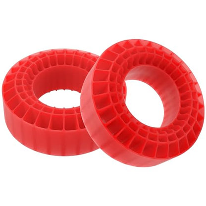 4Pcs Vgoohobby Silicone Rubber Insert Foam 1.9 Tire Inserts Foam Fit for 1.9 Crawler Tires Compatible with SCX10 TRX4 1/10 RC Crawler Car (Red) - color: Red