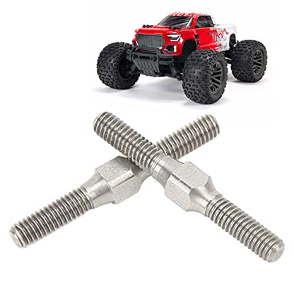 RC Turnbuckle Link Steel 2 - Pack | Heavy - Duty Tie Rod for ARRMA Granite/Big Rock/Senton 1/10 Scale RC Cars | M4 Thread Adjustable Linkage Kit