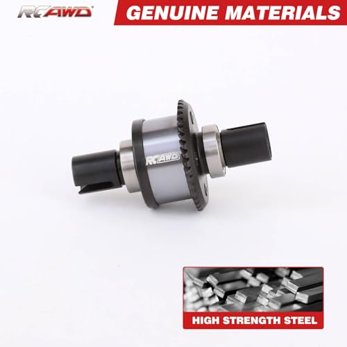 40T Front Differential #45 Steel Gears Diff Output Aluminum Diff Case with 14T Input Gear for Losi 1/10 Baja Rey Rock Rey Hammer Rey U4 Upgrade Parts (Titanium)