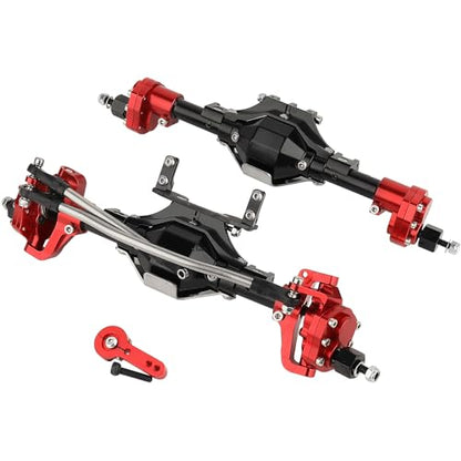 Axle Metal Complete Front and Rear Portal Axle with Gears Shaft for 1/10 RC Crawler Car Axial SCX10 & SCX10 II 90046 90047 CNC Upgrade Parts