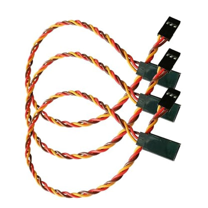 30 Pcs Servo Extension Cable 10-100cm Anti-Interference for Futaba JR RC Helicopter Car | Anti-interference servo wire set, 6 lengths 10-100cm, 30 pcs, compatible with Futaba & JR receivers.(10cm Cable) - color: 10cm Cable