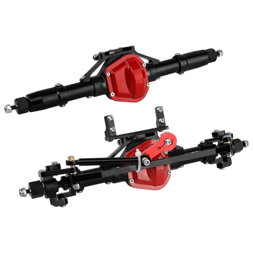 Front Rear Complete Axle Set with 3.0 Version Axle Shaft for Axial SCX10 RC4WD D90 1/10 RC Crawler Upgrade Parts - color: Black